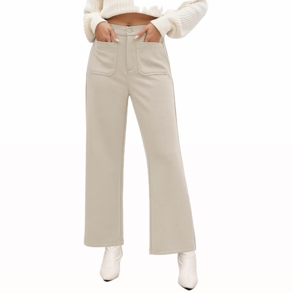 Jones New York Pants - Jones New York cream wide‎ leg pants in size 8
